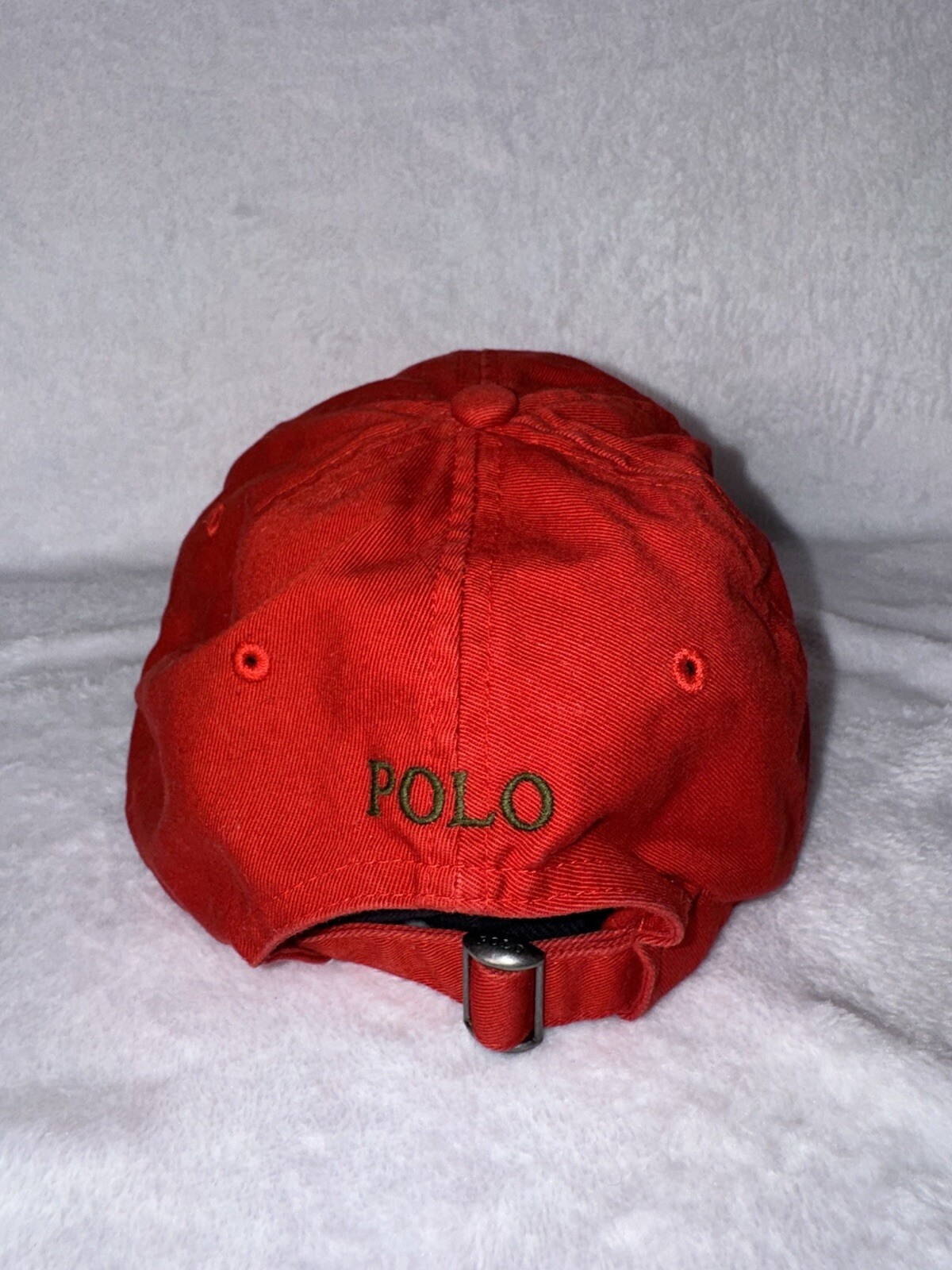 Cappello berretto baseball vintage Polo Ralph Lauren con cinturino regolabile pony ricamato