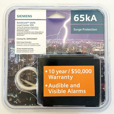 SIEMENS BoltShield 120/240V 65KA AC Home Surge Protection Device QSPD2A065P