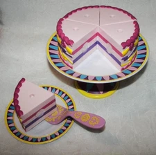 Disney Beauty & the Beast Be Our Guest Tea Set Parts 4 Pcs Cake, Plates & Knife