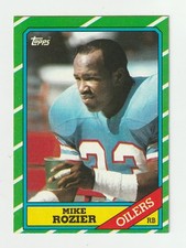 1986 Topps #351 Mike Rozier rookie card, Nebraska Cornhuskers legend. rookie card picture