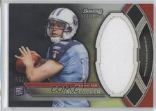 2011 Bowman Sterling Rookie Jumbo Relics Black Refractor 45/50 Jake Locker 0a7