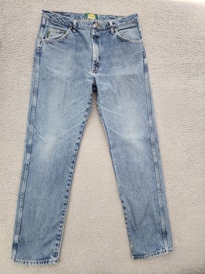Cabelas Roughneck Relaxed Fit Jeans Mens 36x34 Light Wash Denim Workwear