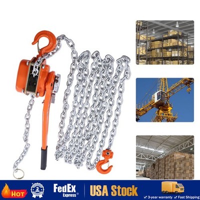 1650LBS 3/4 Ton 10ft Lever Block Chain Hoist Ratchet Type Come Along Puller !