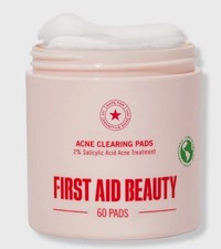 First Aid Beauty Acne Clearing Pads 2 Salicylic Acid 60ct Exp 5/2027 Sealed