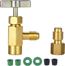 R134A Can Tap Puncture R134a Refrigerant Dispenser with Tank Adapter for 1/4...