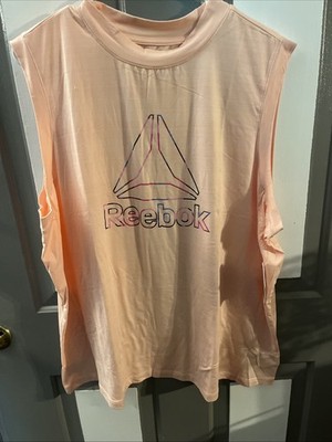 Reebok Women s  Activate Graphic Tank Top Size 2X Slim Peach Parfait NWT