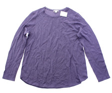 NWT - J JILL Women's 100% MERINO WOOL Lightweight SWEATER (Grape) - S Petite