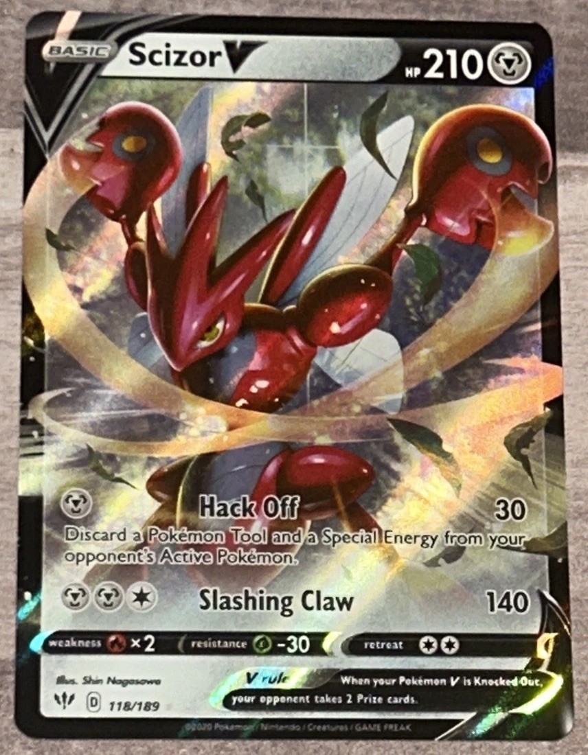 Scizor V 118/189 Ultra Rare Darkness Ablaze Pokémon TCG NM/M