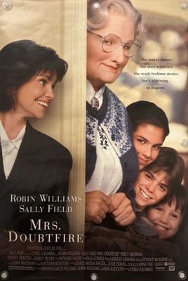 MRS. DOUBTFIRE Original One Sheet Movie Poster - 1993 - ROBIN WILLIAMS