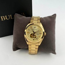 Bulova 97A182 Surveyor Men’s Automatic Watch Champagne Dial Stainless Steel 39mm