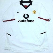 2002-03 02/03 Nike Dri-Fit #7 BECKHAM Manchester United AWAY white jersey Men XL