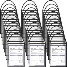 Job Ticket Holders 50 Pack 9 X 12 Inch Clear Plastic with Strap Double Sided