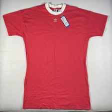 Adidas Trefoil Dress Womens XL Pink Short Sleeve T-Shirt Logo Sportswear Casual