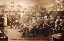 Savannah GA Hofbrau Mens Club 112 Whitaker St Interior RPPC Photo Postcard COPY
