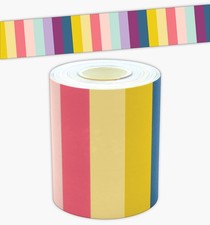 Teacher Created Resources Oh Happy Day Stripes Straight Rolled Border Trim - 50