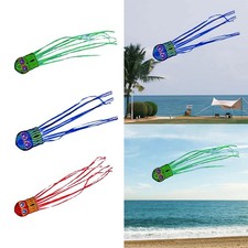 Big Octopus Kite Long Tail Beach Kite with 30m String Colorful Cartoon Animal