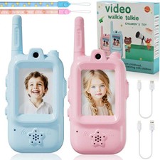 Video Walkie Talkies For Kids, Handheld 2 Pack Rechargeable Video Intercom Kids