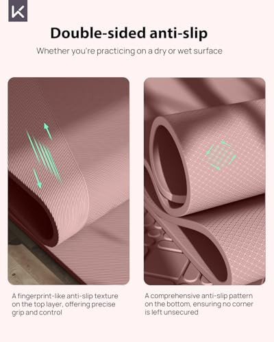 Extra Wide 32 Inch Yoga Mat with Carry Strap – 7mm Thick for Men & Women  