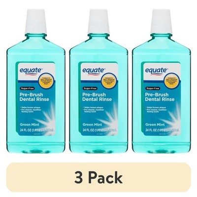 Sugar-Free Pre-Brush Dental Rinse Plaque Loosening Mouthwash Green Mint Flavor