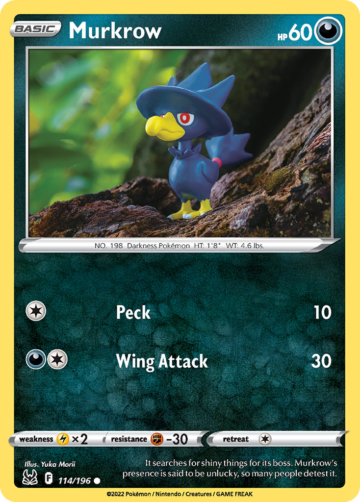 MURKROW 114/196 NM POKEMON MORII C NH0021-30