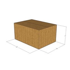 200 14x10x7 Kraft Brown Corrugated Shipping Boxes 32 ECT Single-Wall New