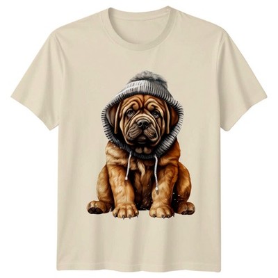Süßes Bordeauxdogge Welpe T-Shirt Mastiff Weihnachtsgeschenk für Sie und Ihn