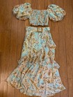 As New Sheike Paisley Print 2 Piece Set w Skirt (8) and Shirred Cropped Top (6)