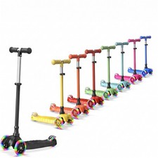 3 Wheel Kids Kick Scooter Light Up LED Wheels Adjustable Handlebar Toddler Toy