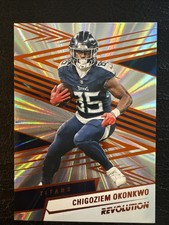 2025 Revolution Football  Chigoziem Okonkwo Sunburst 9/18 #191 Tennessee Titans