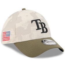 Men's New Era Light Beige/Olive Tampa Bay Rays 2025 Armed Forces Day 39THIRTY