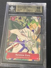 Roronoa Zoro OP01-025 1st Anniversary English One Piece BGS 10 Pristine