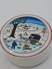 Villeroy & Boch Folk Art Naif Christmas Trinket Dish Ceramic Vintage Laplau