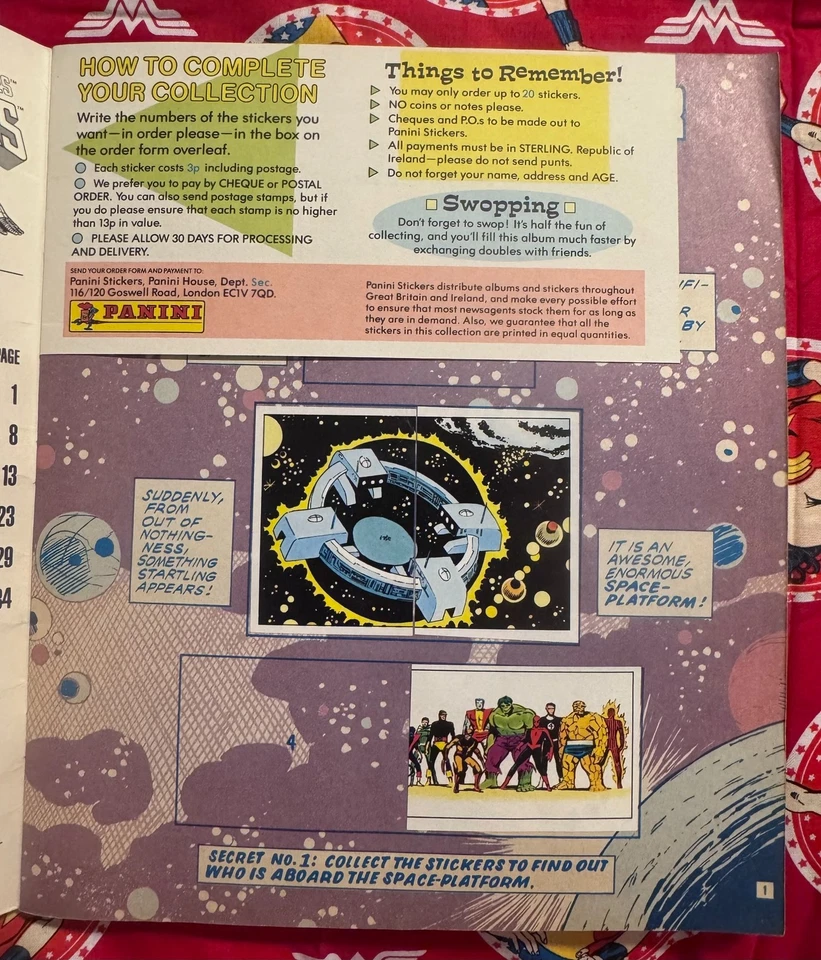 1986 PANINI MARVEL SUPER HEROES SECRET WARS STICKER ALBUM + 119 STICKERS RARE UK - Image 3 of 4