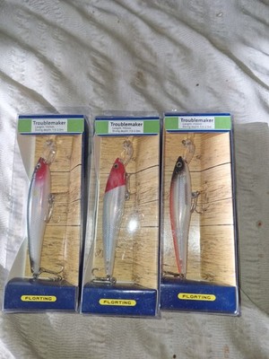 Restposten 3 x Zebco Troublemaker Floating Diving 110mm Angelköder Spinner Hecht