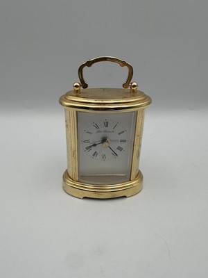 Vintage John Baskerville Kutschenuhr mit massivem Messinggehäuse neue Batterie