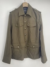 Zadig  Voltaire Womens Blazer Moss Green Size 38 Military Inspired Tailored