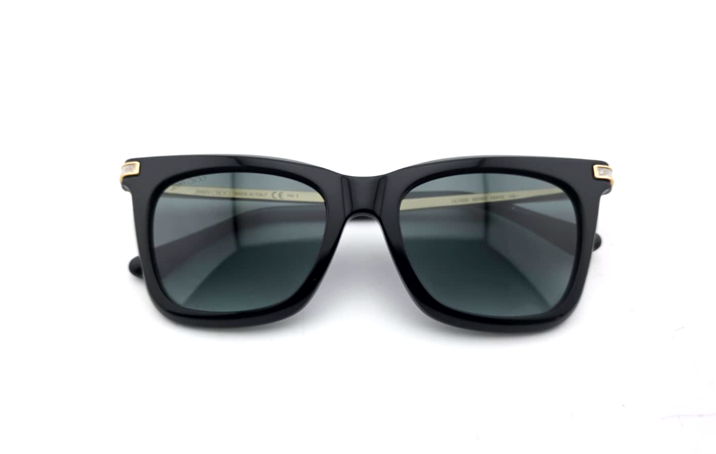 JIMMY CHOO OLYE/S 8079O BLACK GOLD WOMEN AUTHENTIC SUNGLASSES FRAMES 52-19-145