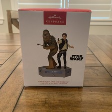 NIB 2022 Hallmark Han Solo and Chewbacca Star Wars Storytellers Ornament