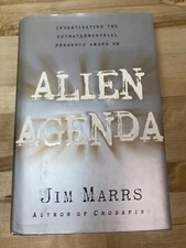 Alien Agenda by Jim Marrs (1997, HCDJ, 1st Ed) Review Copy w/ Publisher Letter