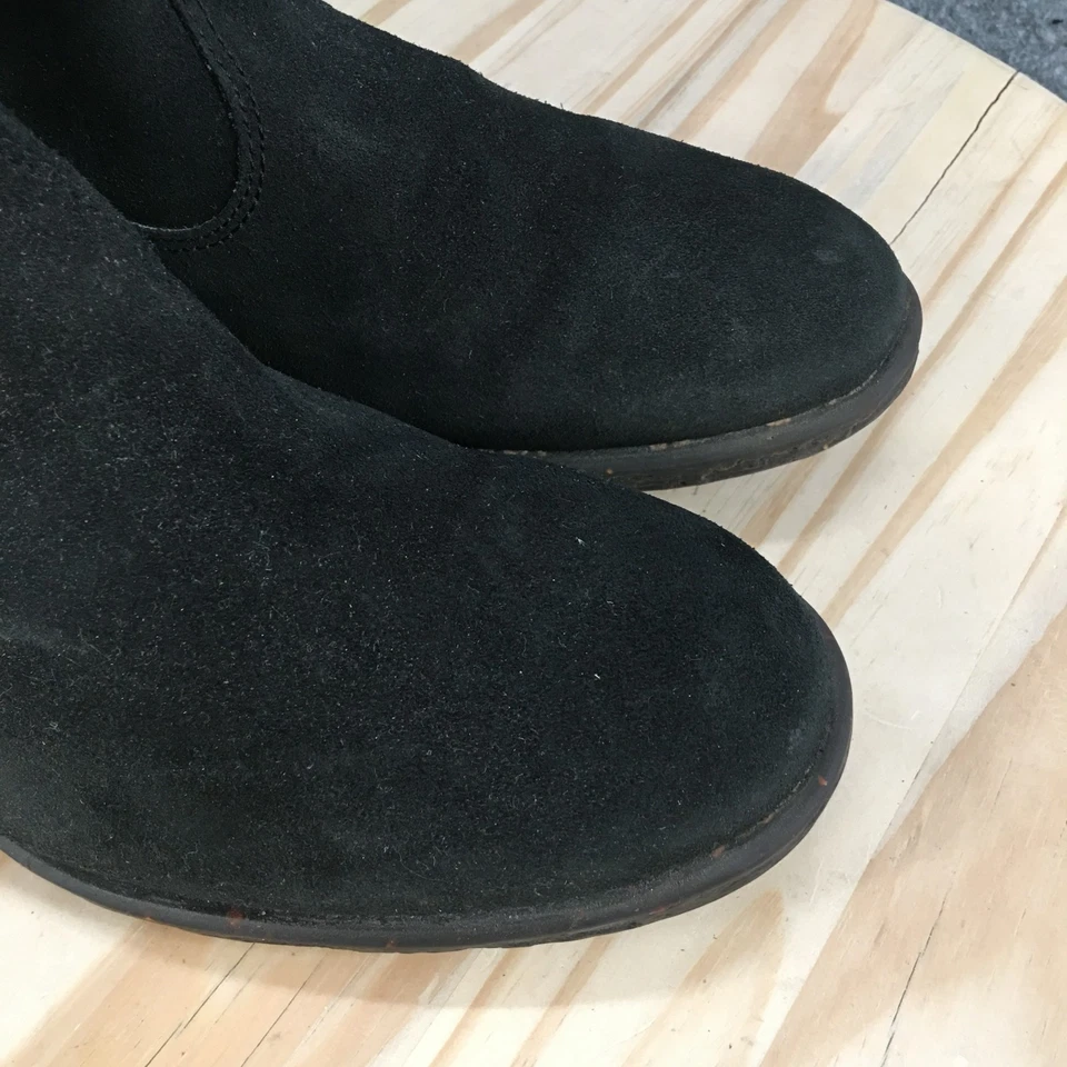 El Naturalista Boots Womens 41 Black Quera Ankle Booties Suede Zip Heels Casual - Image 3 of 4