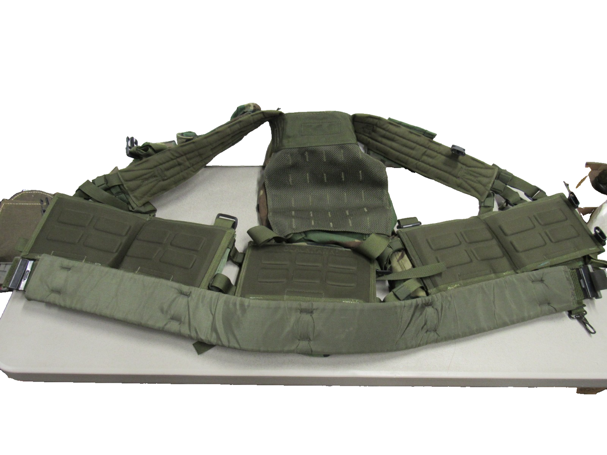 Blackhawk Old Gen H-Harness LBE Flotation Vest Rig w/ Camo Pouches