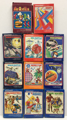 LOT of 11 INTELLIVISION Games BUNDLE Complete BOXED Burgertime SNAFU Word Fun