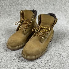 Timberland Boots Youth Size 4 Wheat Nubuck 6-Inch Premium Primaloft Insulated