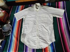 Vintage Chaps Ralph Lauren White Dress Short Sleeve Button Up Shirt Size 15.5