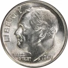 1949-S Roosevelt Silver Dime Choice BU++ Uncertified #1035