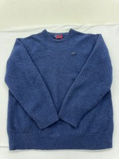 Robe di Kappa Maglione Uomo Blu Navy Girocollo Maglia Grande Logo