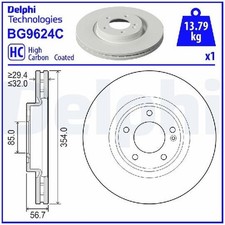 2x Delphi Scheibenbremse vorne 26039162 655957 A4634210000 4634211200 4634210000