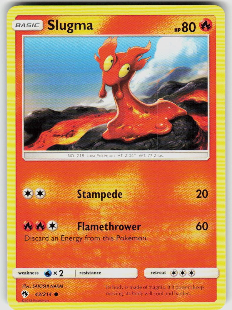 SLUGMA 43/214 LOST THUNDER COMMON POKEMON