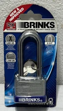 Brinks Laminated Steel 44mm Keyed Padlock with 2 1/2in Shackle High Security New
