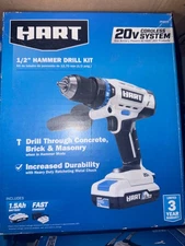 Hart HPHD02B 20-Volt 1/2"Hammer Drill Kit w/1.5Ah Battery **Brand New**